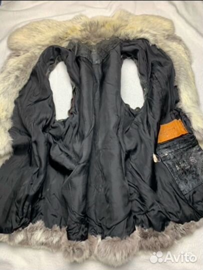 Гранжевый жилет из натурального меха