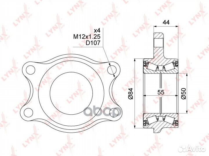 Подшипник ступ.infiniti FX35/FX45 03-08 зад