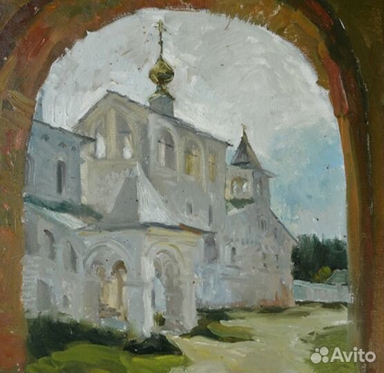 Картина маслом, монастырь в Угличе