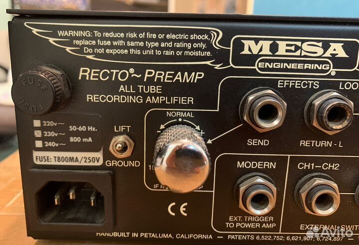 Ламповый Mesa Boogie Rectifier Recording Preamp