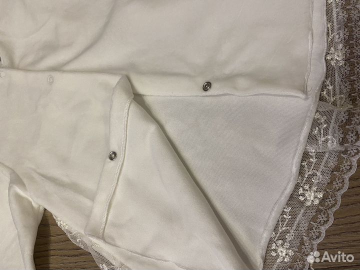 Платье белое детское нарядное праздничное 62-68