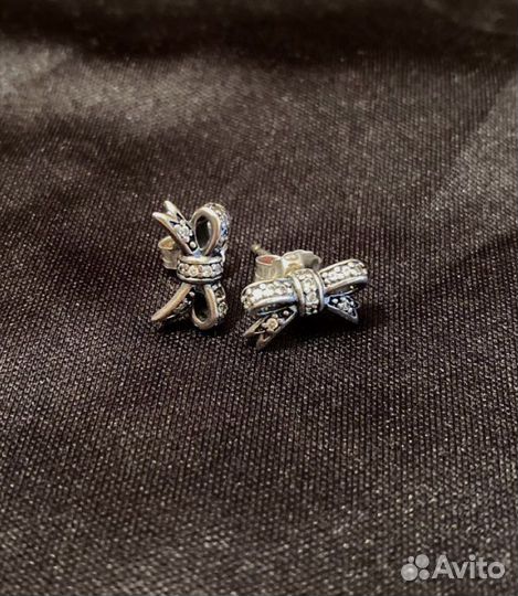 Серьги серебро pandora