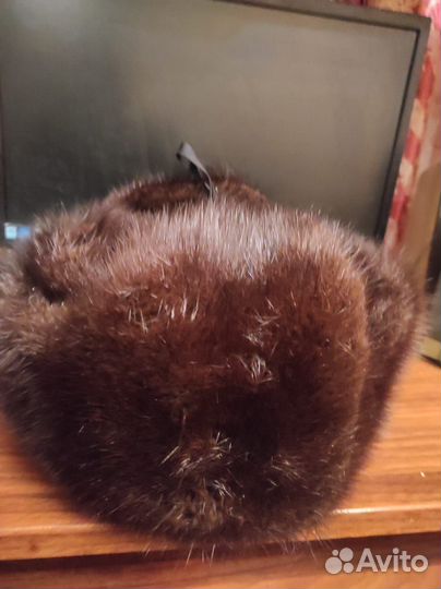 Мужская меховая зимняя шапка ондатра 59 размер