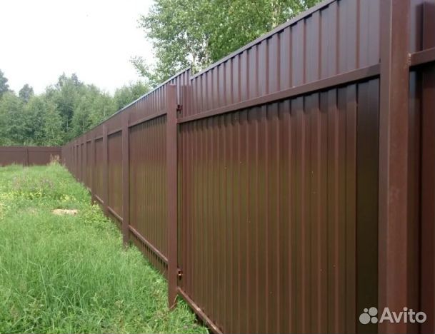 Забор металлический для дома быстро