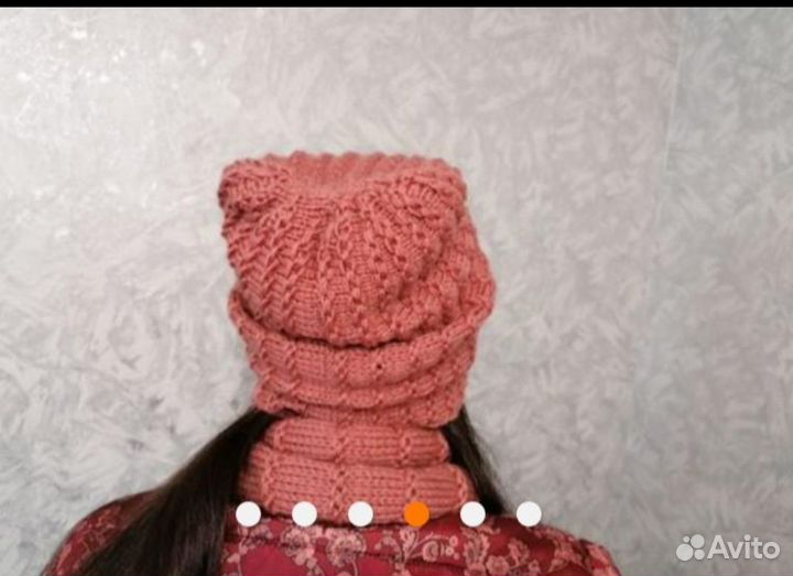 Комплект шапка и снуд женский