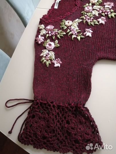 Кофта женская цвета бордо р.50