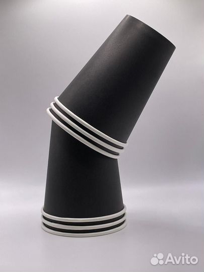 Стаканы черные 350 мл одннослойные