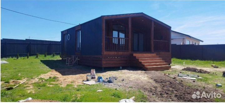 Теплый каркасный дом на дачу, зимний 110 м кв Артикул бт-3986