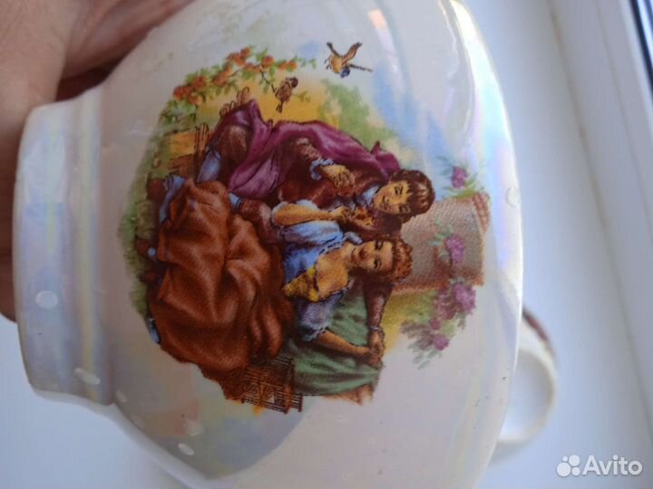 Фарфоровая пиала Песочное Мадонна перламутровая