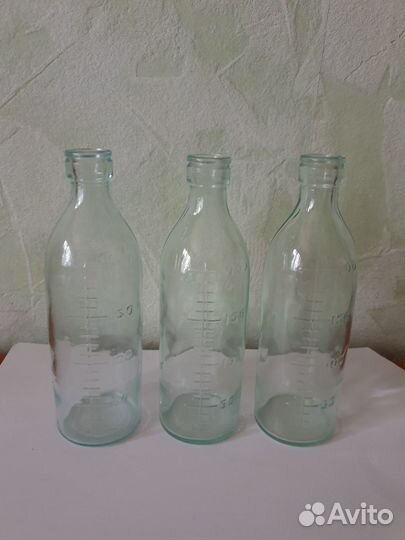 Бутылка мерная стеклянная для детского питания