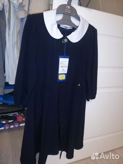 Школьное платье синее 134