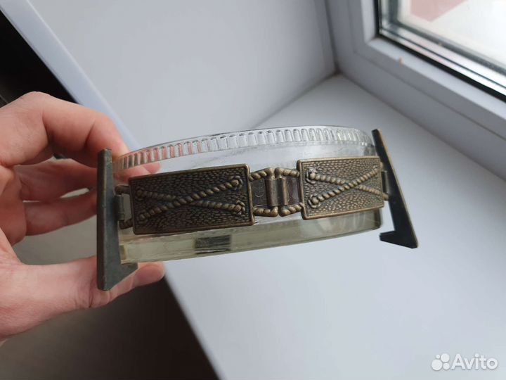 Конфетница хрусталь мельхиор