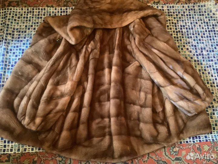 Шуба норковая с капюшоном 52 54