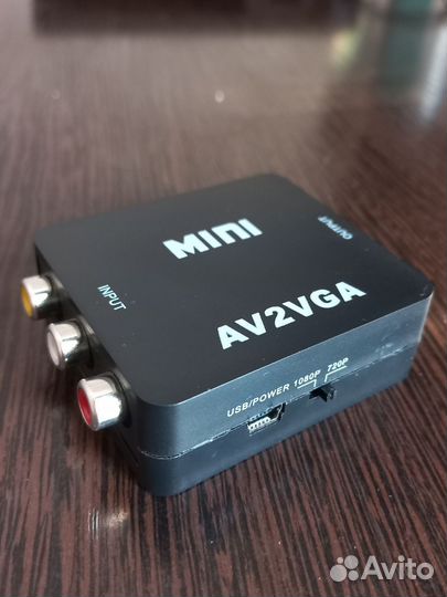 Переходник Конвертер с AV на VGA