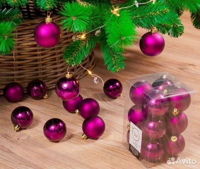 Елочные игрушки, 12 шт