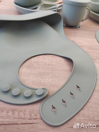 Посуда детская силиконовая для двойни