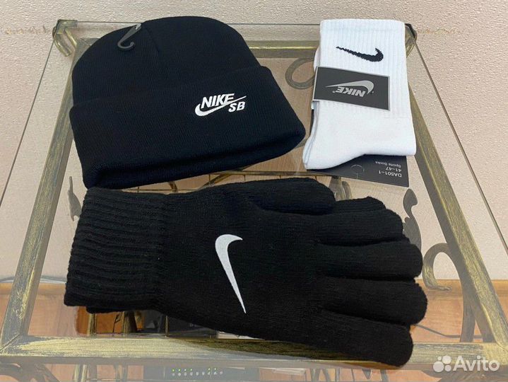 Стильный комплект набор Найк шапка