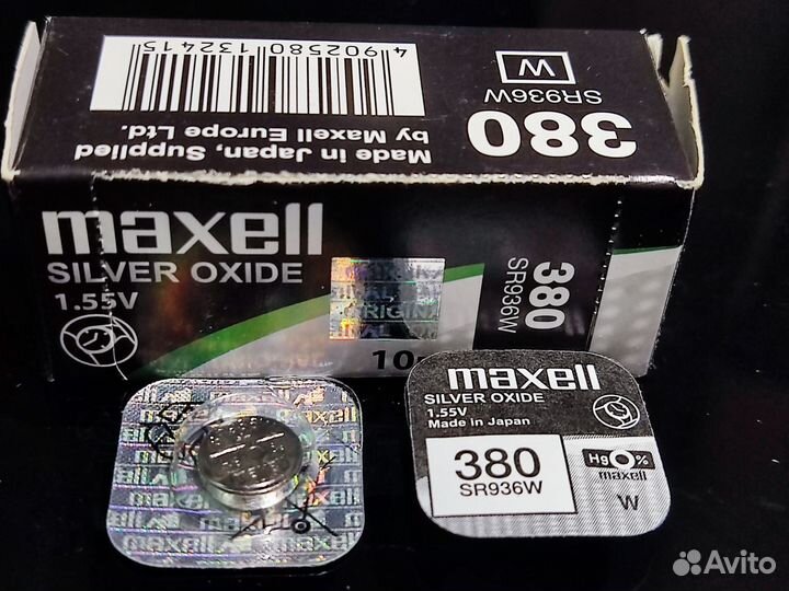 Часовая батарейка Maxell 319 SR527SW 1,55V