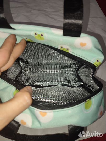 Сумка лягушка. Термосумка для обедов. Косметичка