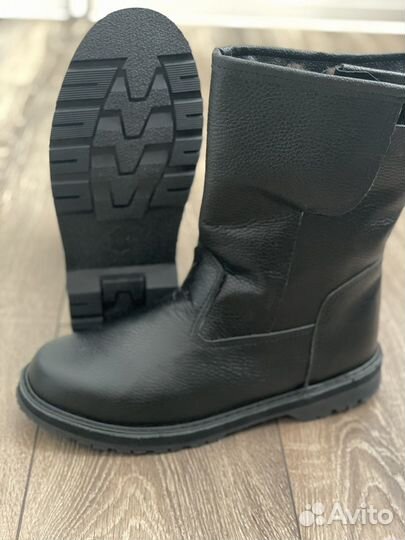 Сапоги мужские зимние кожаные новые