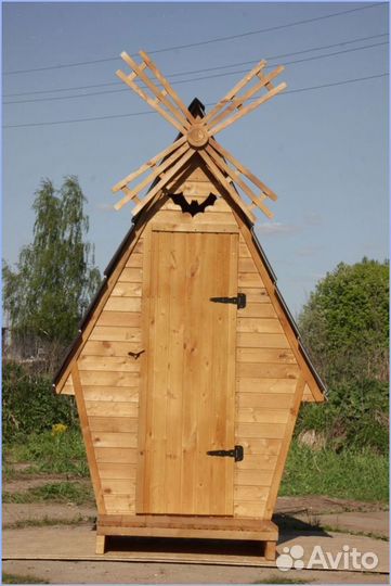 Дачный туалет с декором RXX