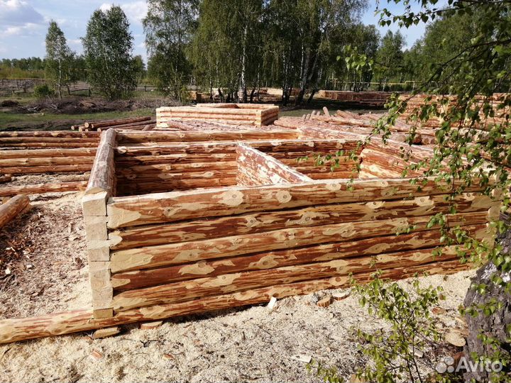 Сруб бани из сосны