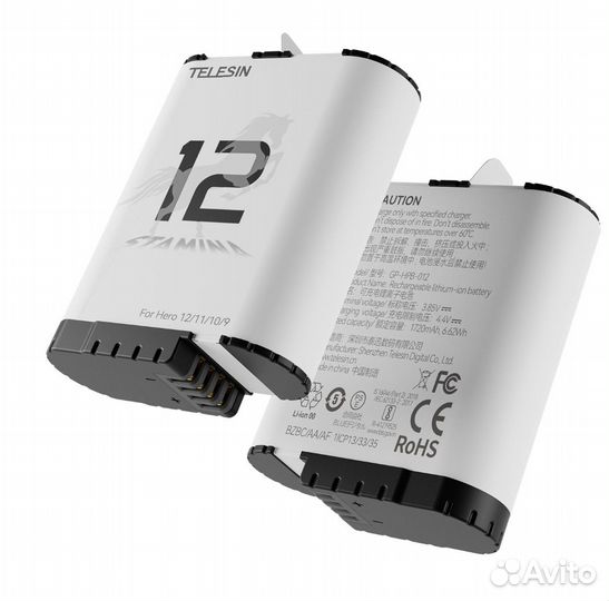 Аккумулятор GoPro 12/11/10/9 Telesin Stamina