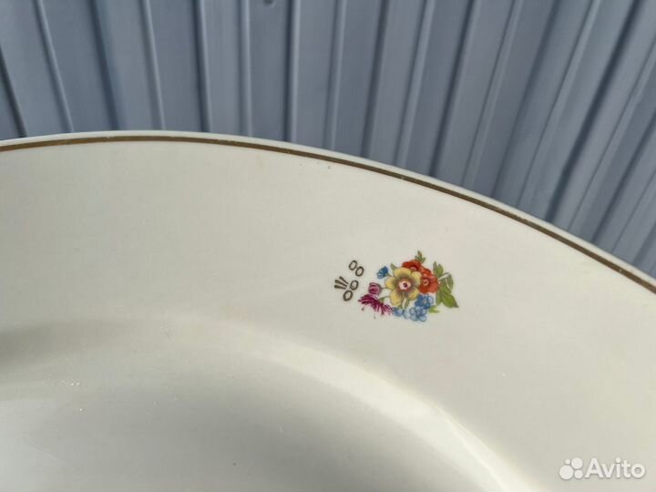 Блюдо тарелка 35 см фарфор СССР пролетарий