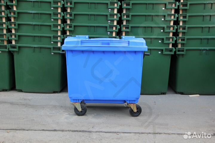 Бак мусорный пластиковый 660л R5774