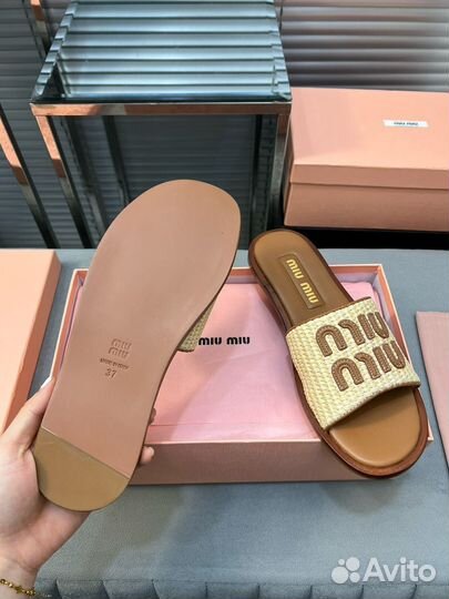 Шлепанцы Miu Miu премиум