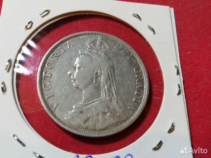 2 шиллинга. Флорин. Англия 1891.Серебро