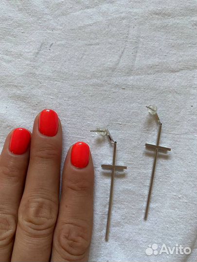Серьги кресты оригинал