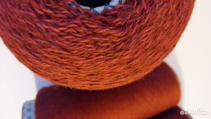 Пряжа меринос кашемир Италия ржавчина