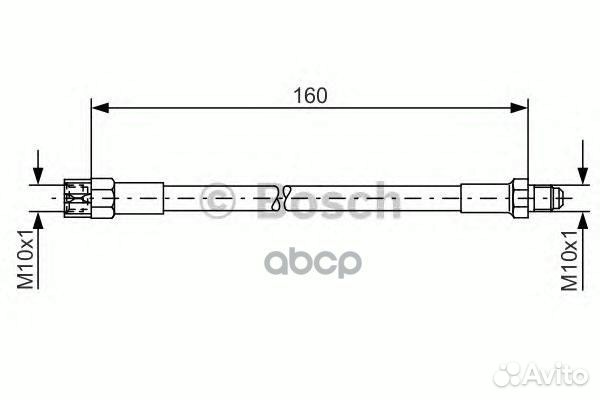Шланг торм. зад. 160 mm 1987476230 Bosch