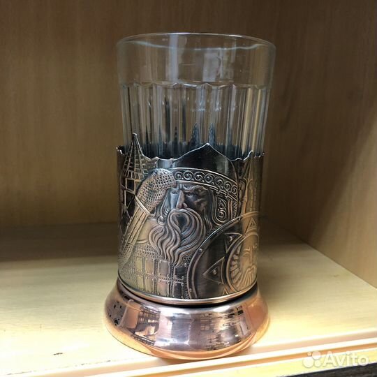 Подстаканник Богатырская застава медный