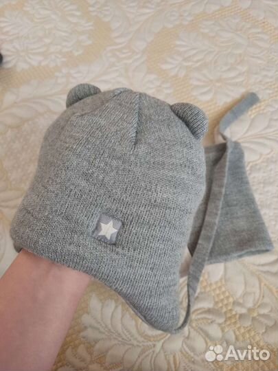 Новая зимняя шапка+снуд на ог 47/49