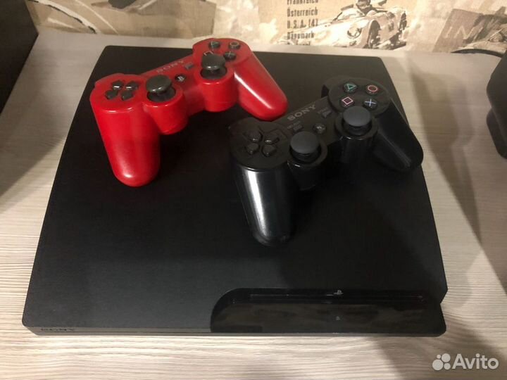 Sony Ps3 Slim 3008B HFW 4.89 + 55 игр + 2 дж