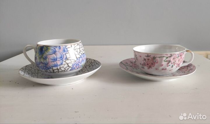 Фарфоровая чайная пара
