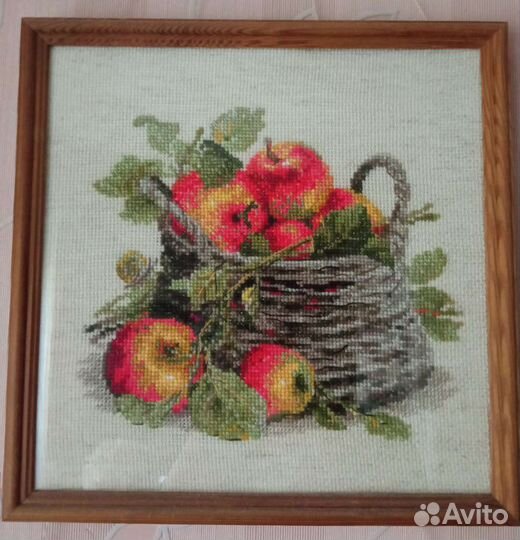 Вышивка крестиком Спелые яблоки