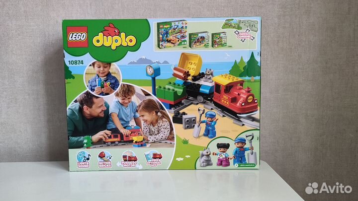 Lego duplo town, поезд на паровой тяге, 10874