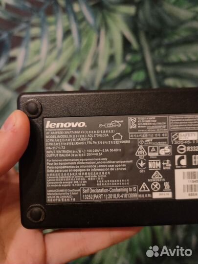 Блок питания для ноутбука lenovo 20v 8.5A