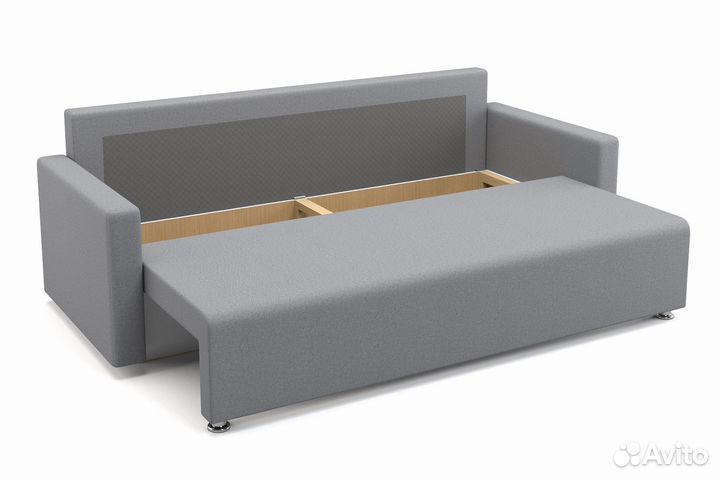 Диван еврокнижка серый