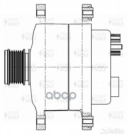 Генератор для а/м Renault Duster (10) 1.5dCi 150A