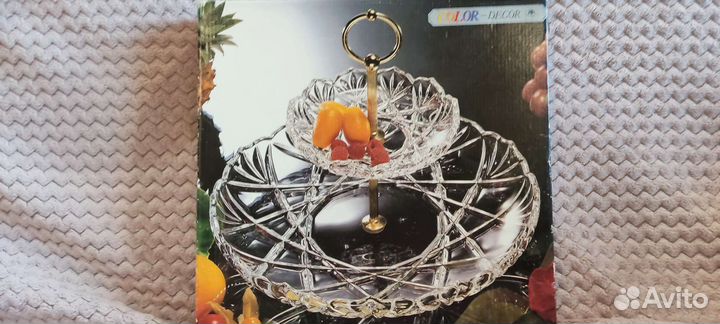 Ваза двухъярусная для фруктов этажерка