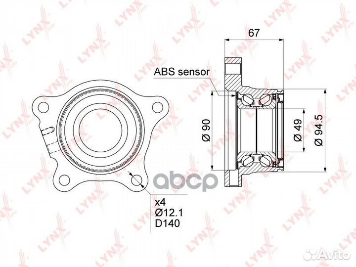 Ступица колеса зад прав SM-1138;04002-4310C