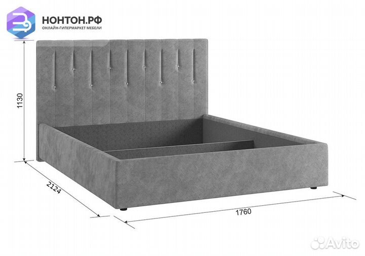 Кровать Кристи 1.6 м бронза