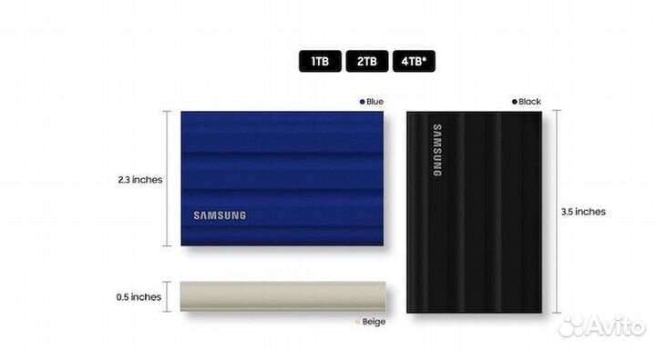 Samsung SSD T7 Shield MU-PE2T0K/WW 2TB черный