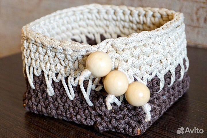 Корзинка вязаная для хранения