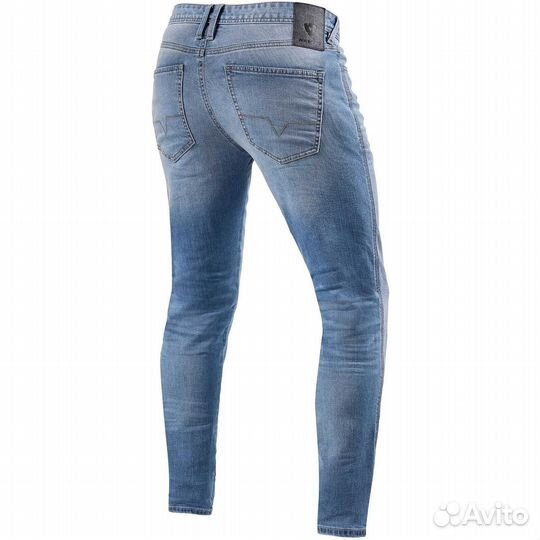 Rev'it piston 2 SK Motorcycle Jeans Washed Blue L36