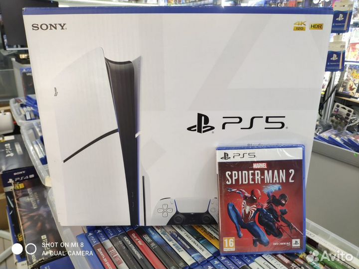 Sony PlayStation 5 Slim 1tb диск + Spider-man 2